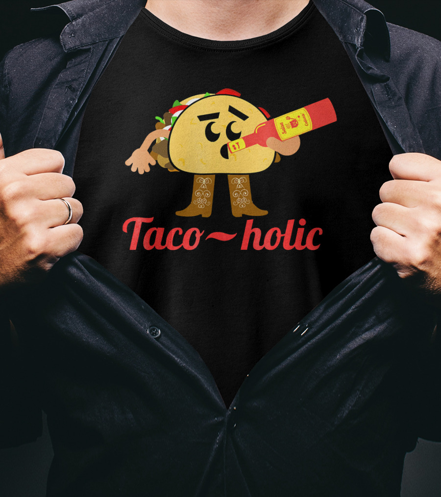 Taco-holic Funny Taco Holic Cinco De May Mexican Fiesta T-Shirt