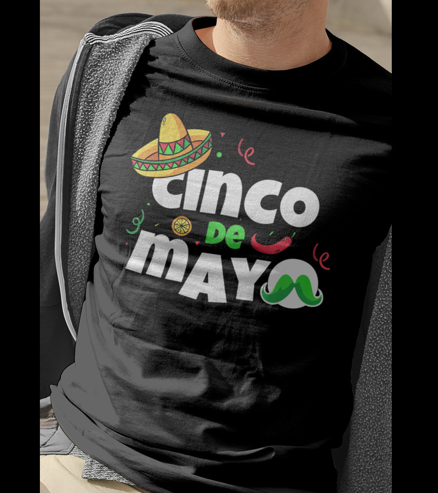 Cinco De Mayo Sombrero Pepper Fiesta T-Shirt