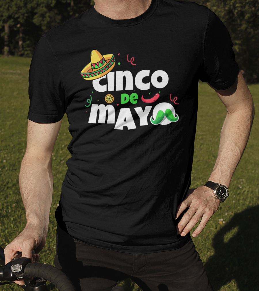 Cinco De Mayo Sombrero Pepper Fiesta T-Shirt
