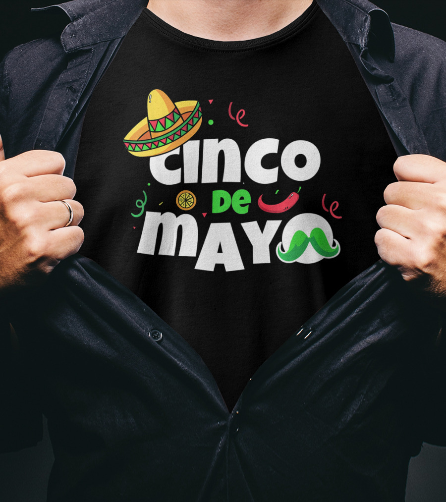 Cinco De Mayo Sombrero Pepper Fiesta T-Shirt
