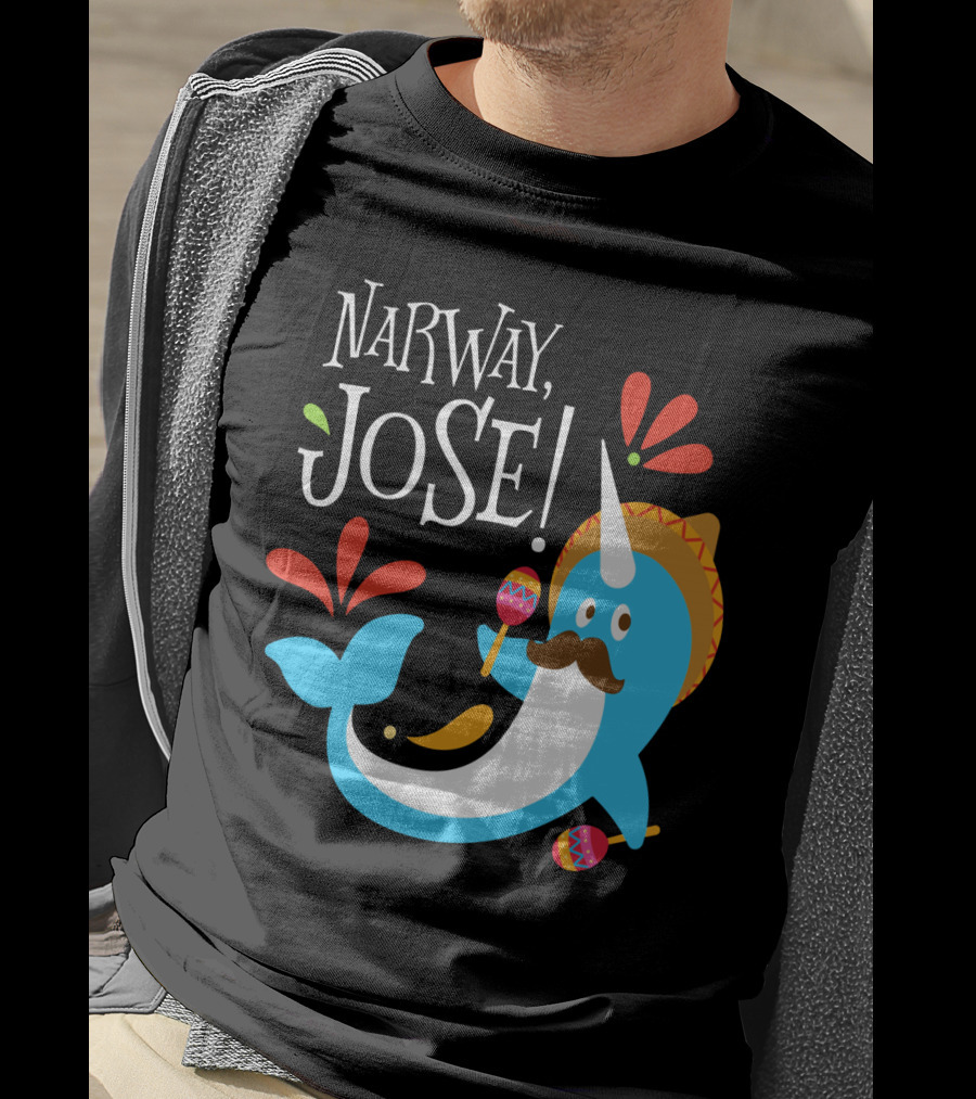 Narway Jose Narwhale Sombrero Maracas Fiesta Fun T-Shirt