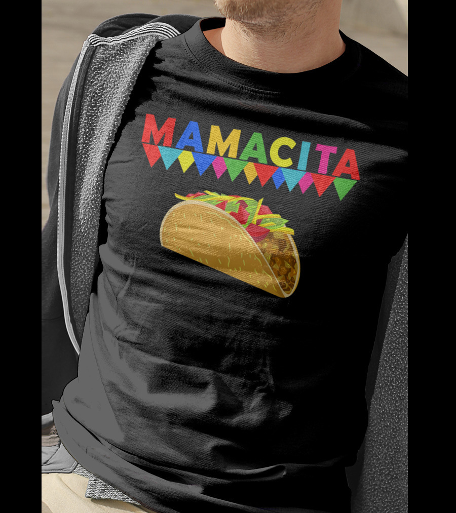 Mamacita Taco Mexican Fiesta Cactus Cinco Banners T-Shirt