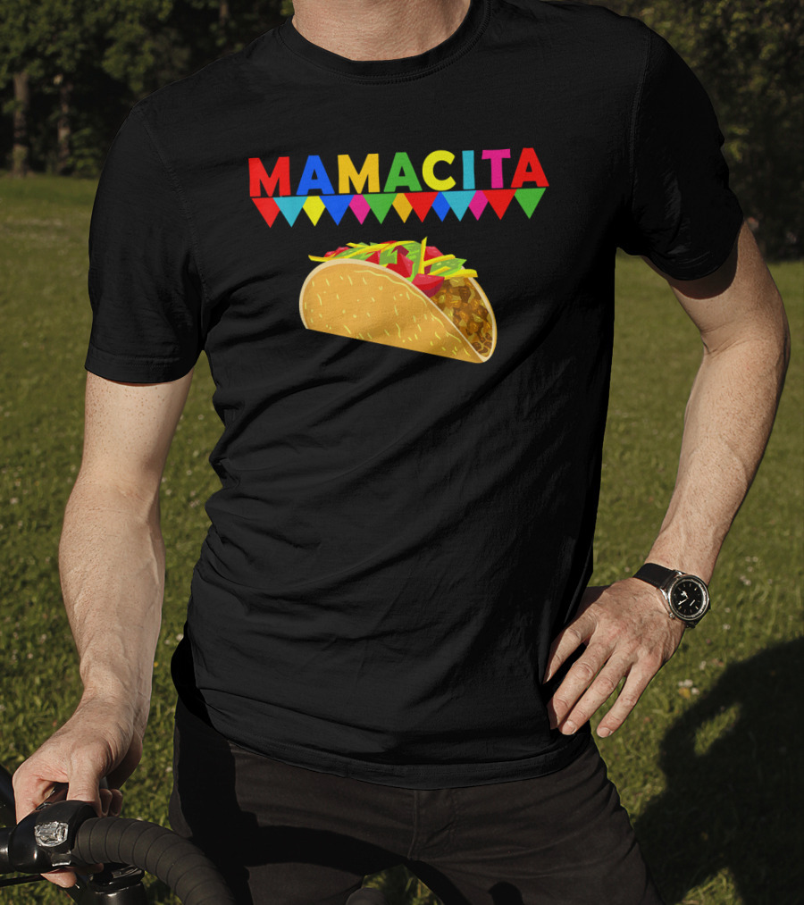 Mamacita Taco Mexican Fiesta Cactus Cinco Banners T-Shirt