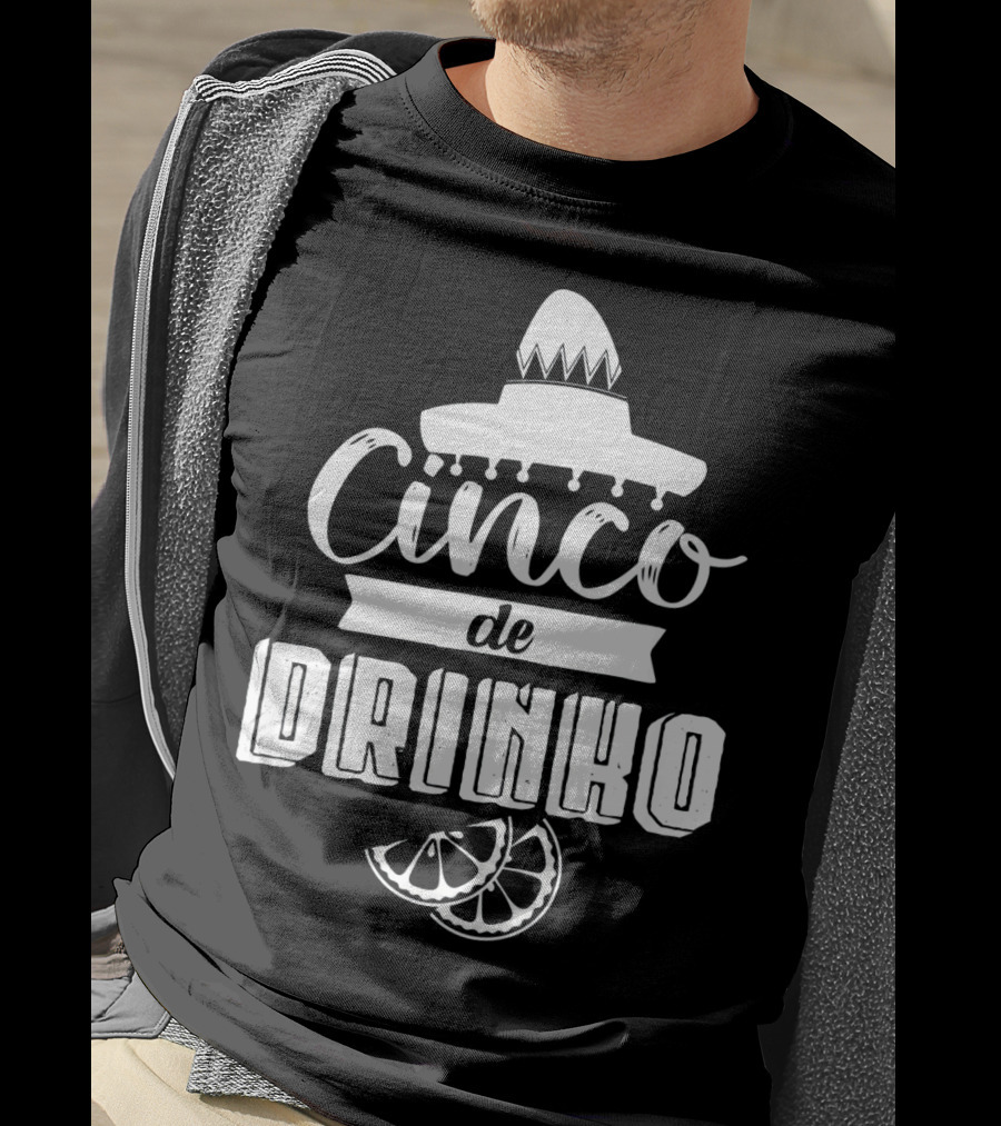 Cinco De Drinko Sombrero Fiesta Party With Lemon Slices T-Shirt