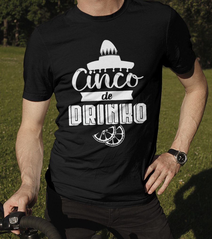 Cinco De Drinko Sombrero Fiesta Party With Lemon Slices T-Shirt