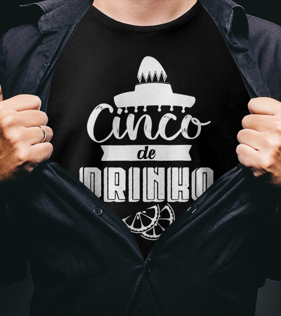 Cinco De Drinko Sombrero Fiesta Party With Lemon Slices T-Shirt