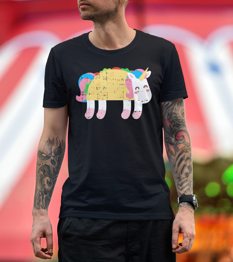 Cute Unicorn Taco Cinco De Mayo Festive Foodie T-Shirt