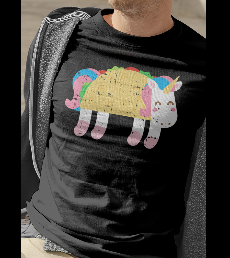 Cute Unicorn Taco Cinco De Mayo Festive Foodie T-Shirt