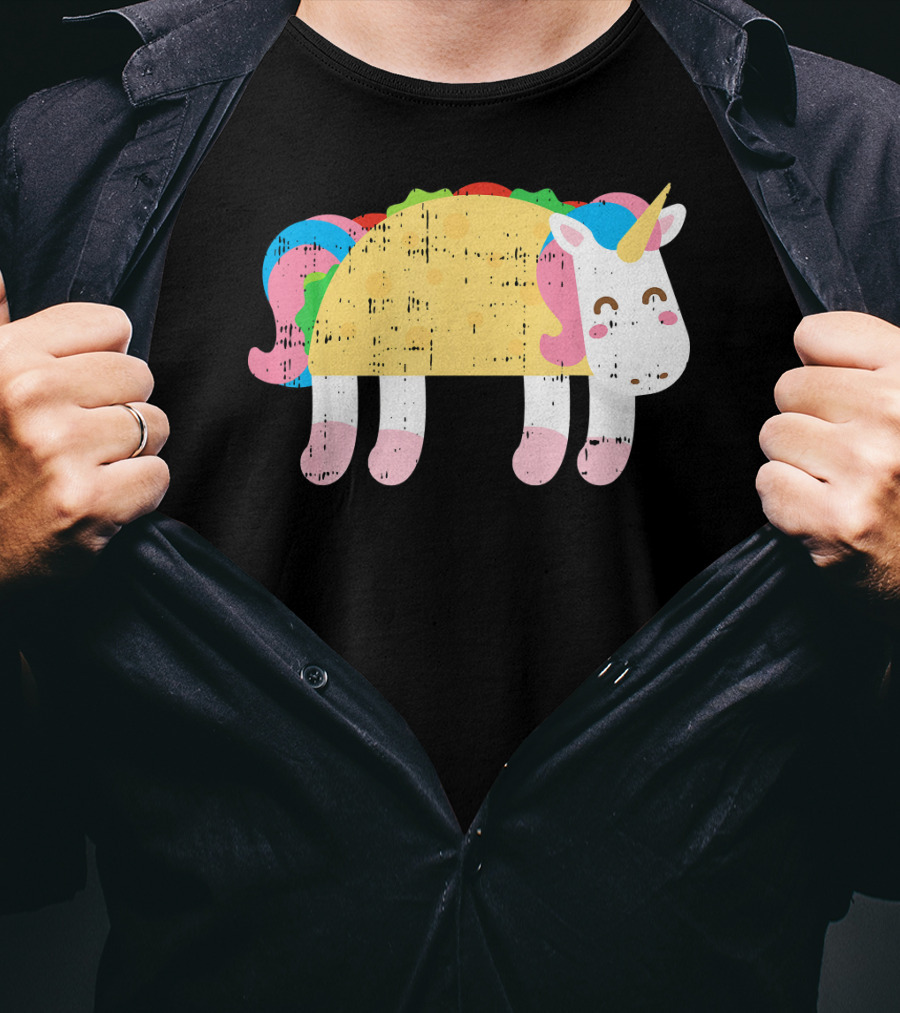Cute Unicorn Taco Cinco De Mayo Festive Foodie T-Shirt
