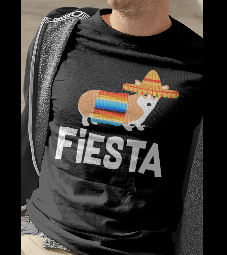 Fiesta Corgi Sombrero Cinco De Mayo T-Shirt