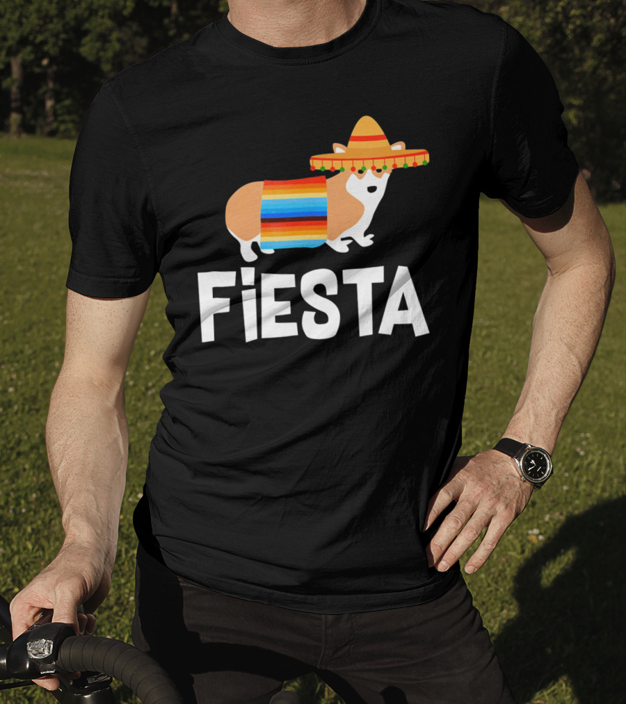 Fiesta Corgi Sombrero Cinco De Mayo T-Shirt