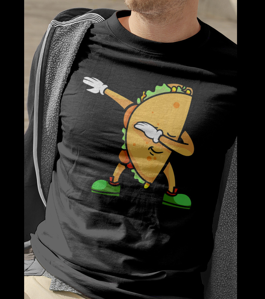 Funny Dabbing Taco Mexican Cinco De Mayo Fiesta T-Shirt