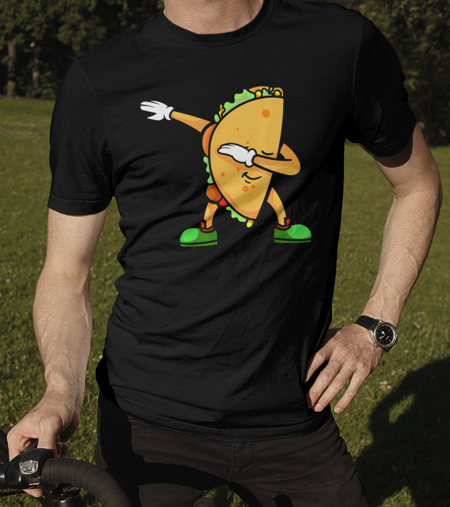Funny Dabbing Taco Mexican Cinco De Mayo Fiesta T-Shirt