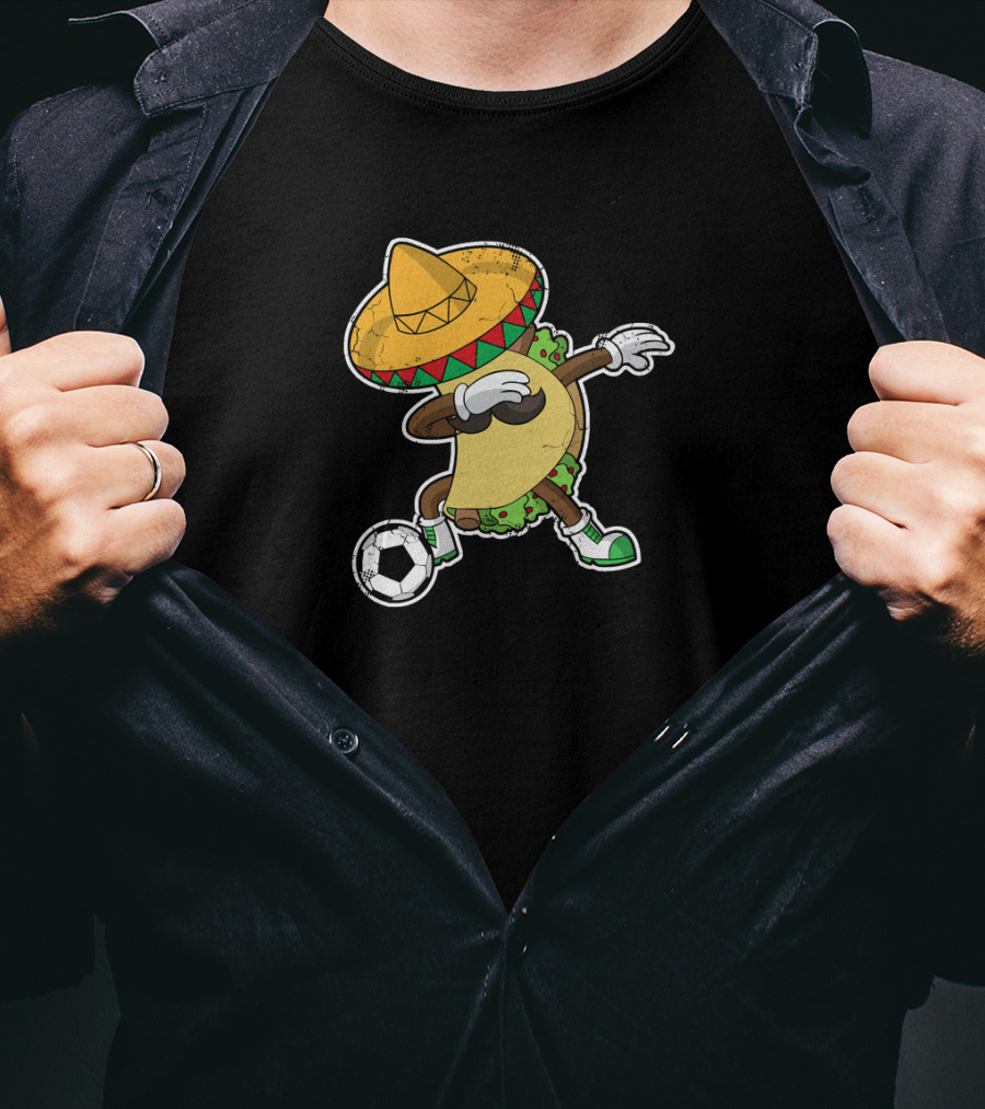 Cinco De Mayo Dabbing Taco Soccer Football T-Shirt