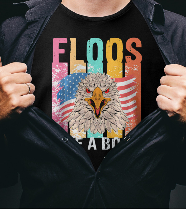 FLOOS Like A Boos Bald Eagle American Flag Vantage T-Shirt