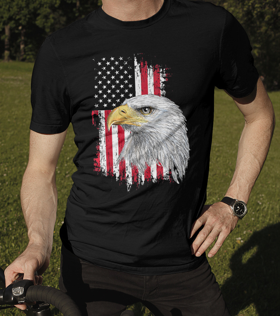 USA Bald Eagle American Flag Independence Day Fourth Of July T-Shirt