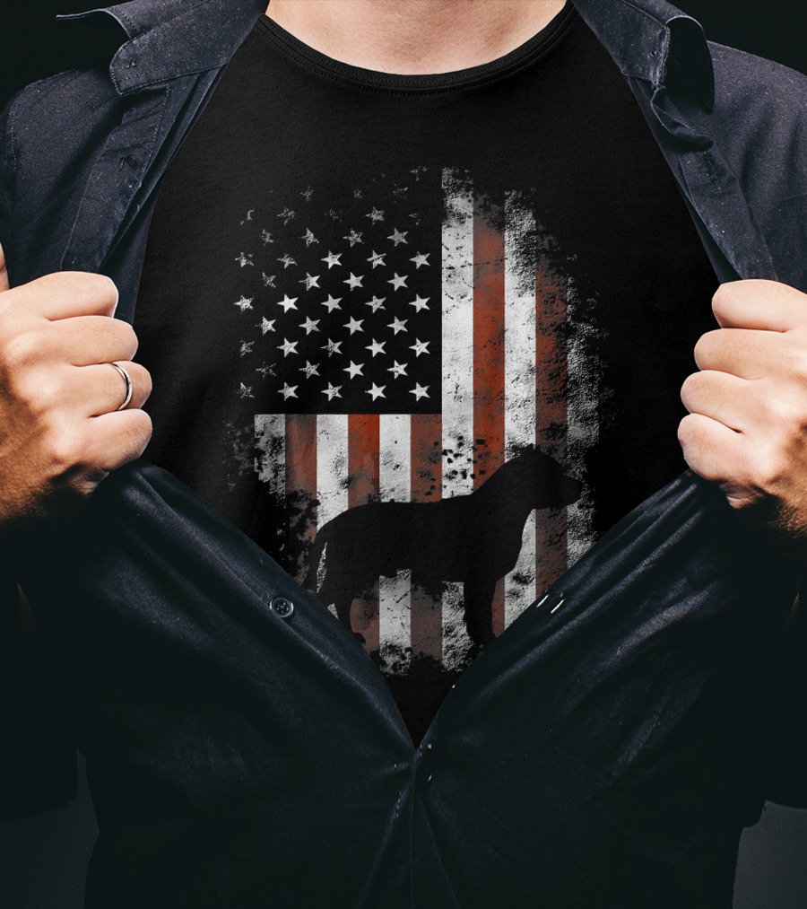 American Pitbull Terrier Flag T-Shirt