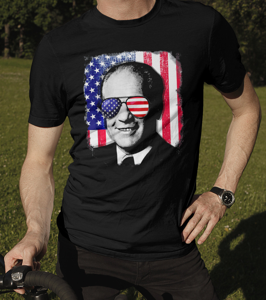 Gerald Ford American Flag Sunglasses Independence Day T-Shirt