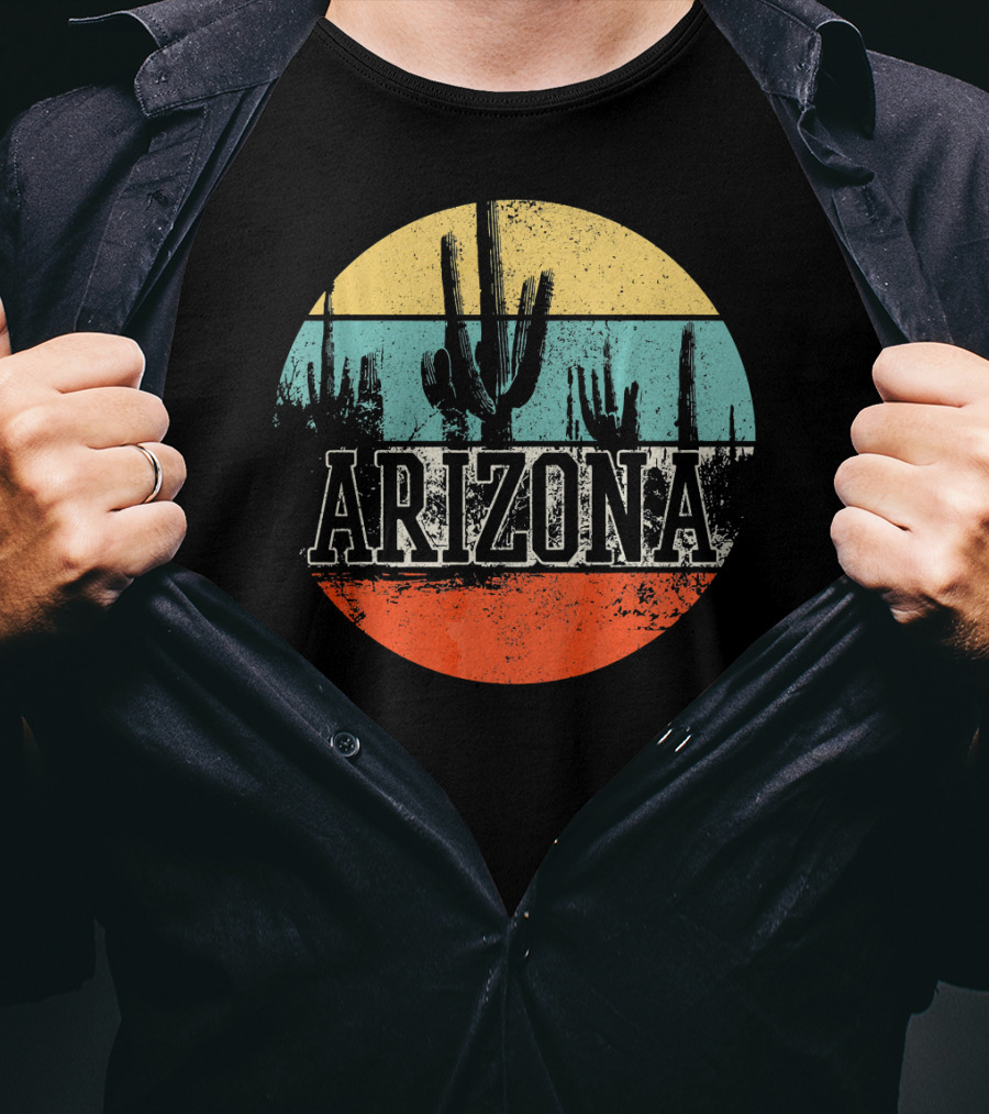 Arizona Desert Vintage Cactus Retro USA T-Shirt