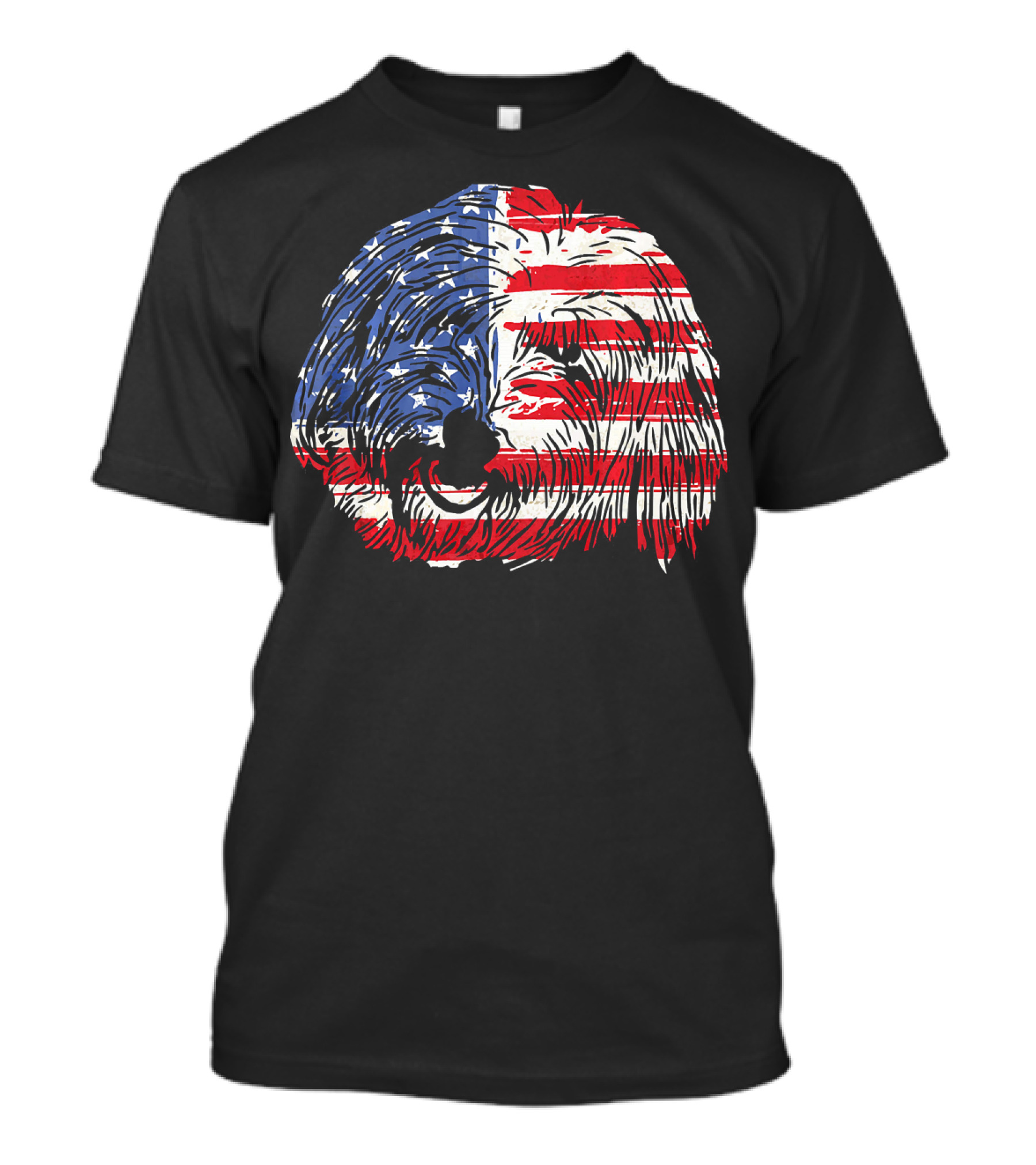 Funny Coton De Tulear Dog With American Flag T-Shirt