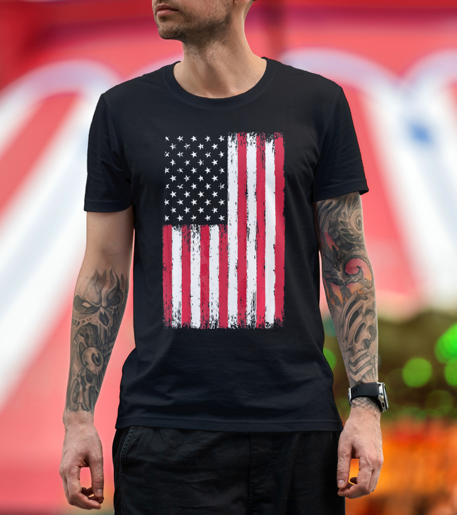 American Patriotic Flag 4th of July T-Shirt