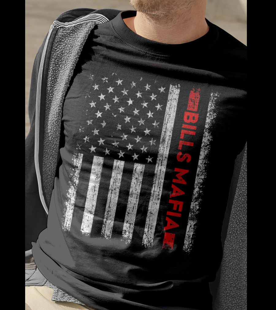 American Flag Bills Mafia Patriotic Buff T-Shirt