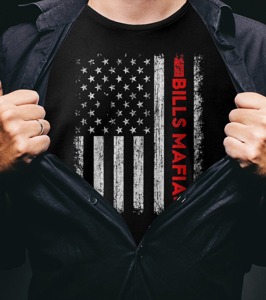 American Flag Bills Mafia Patriotic Buff T-Shirt