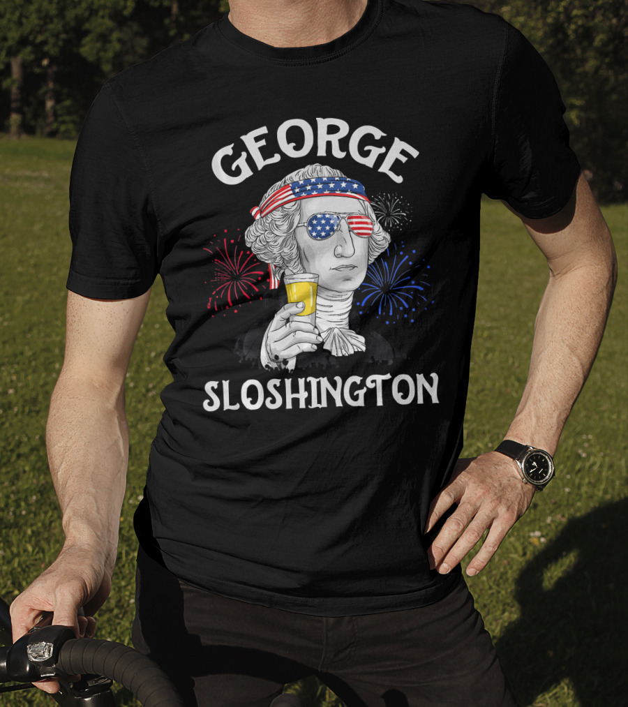 George Sloshington Patriotic Fireworks T-Shirt