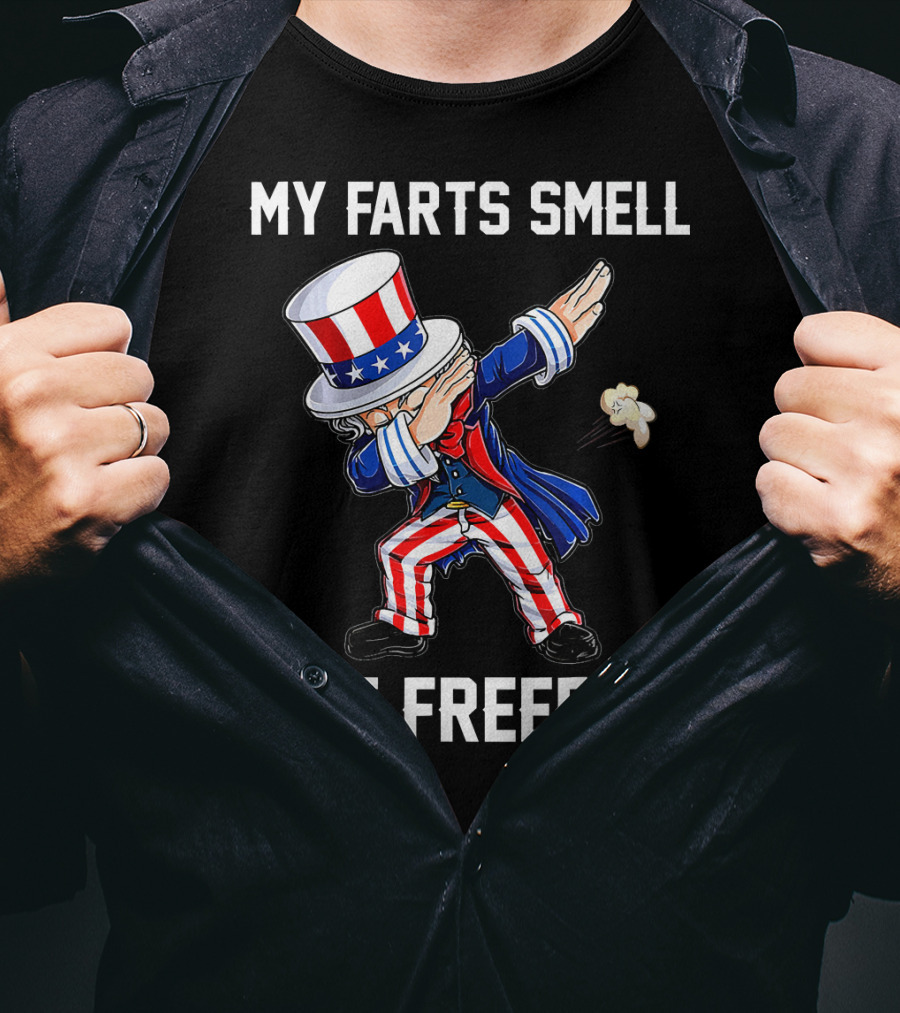 Uncle Sam Dabbing My Farts Smell Like Freedom T-Shirt