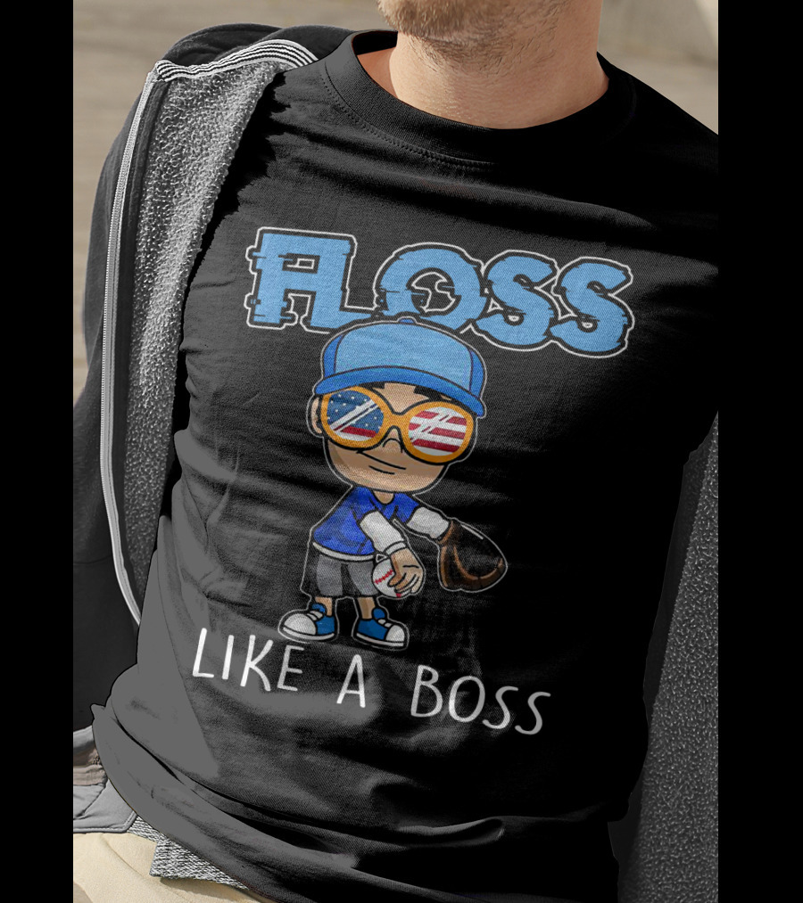 Floss Like A Boss Baseball Pitcher USA Shades T-Shirt