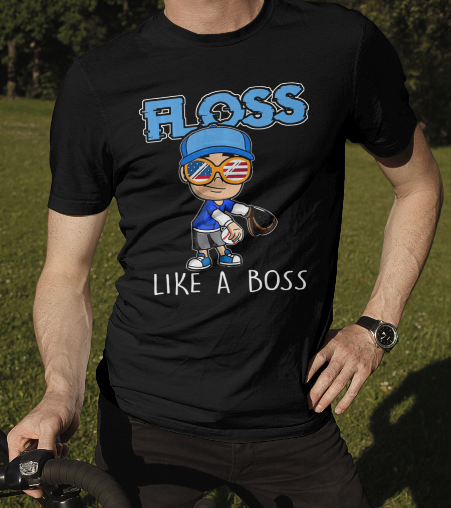 Floss Like A Boss Baseball Pitcher USA Shades T-Shirt