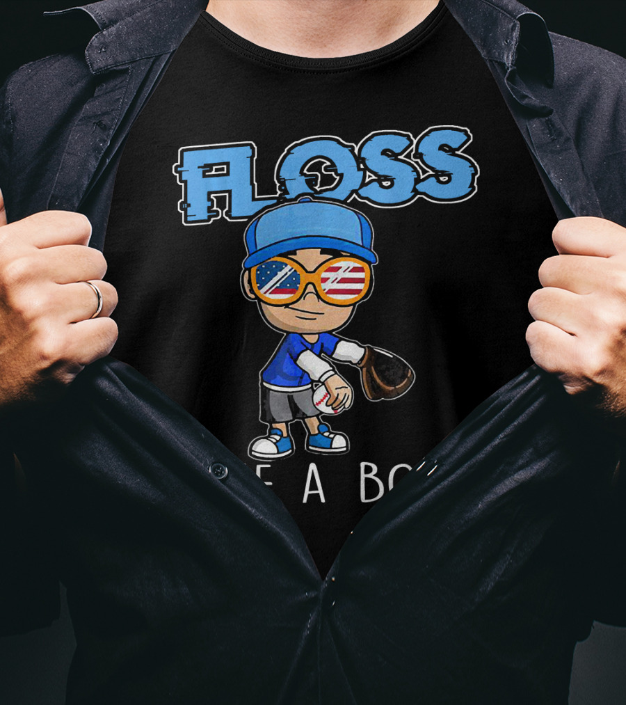 Floss Like A Boss Baseball Pitcher USA Shades T-Shirt