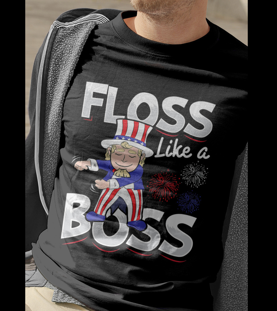 Floss Like A Boss Uncle Sam Fireworks T-Shirt