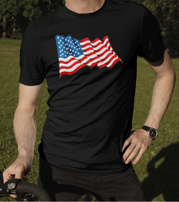 4th Of July Patriotic American Flag Waves T-Shirt