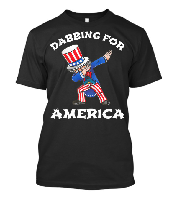 Dabbing For America 4th Of July Kids Uncle Sam T-Shirt