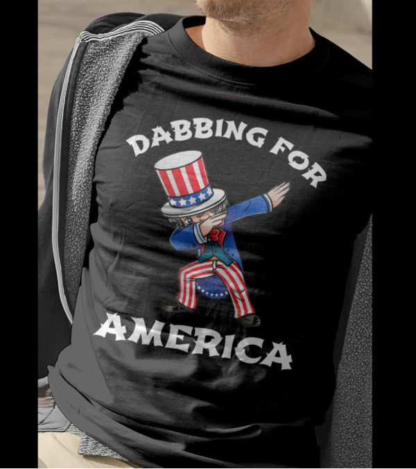 Dabbing For America 4th Of July Kids Uncle Sam T-Shirt