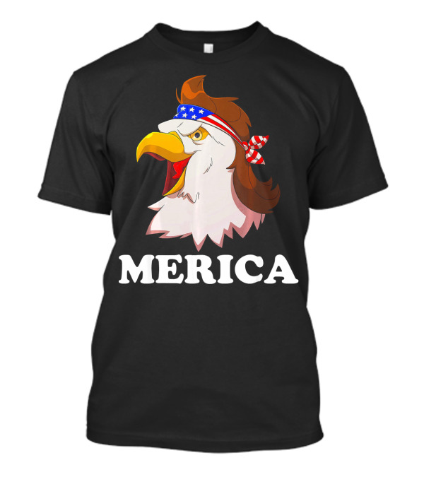 Bald Eagle Mullet Merica 4th Of July T-Shirt