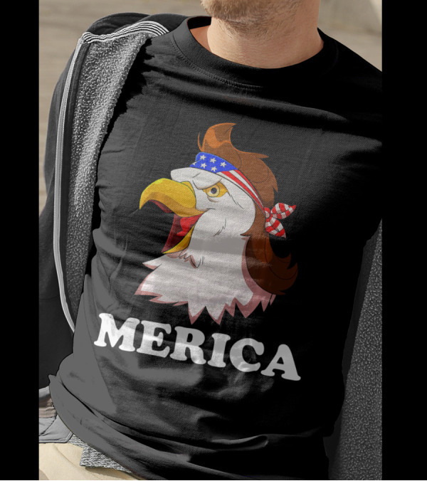 Bald Eagle Mullet Merica 4th Of July T-Shirt