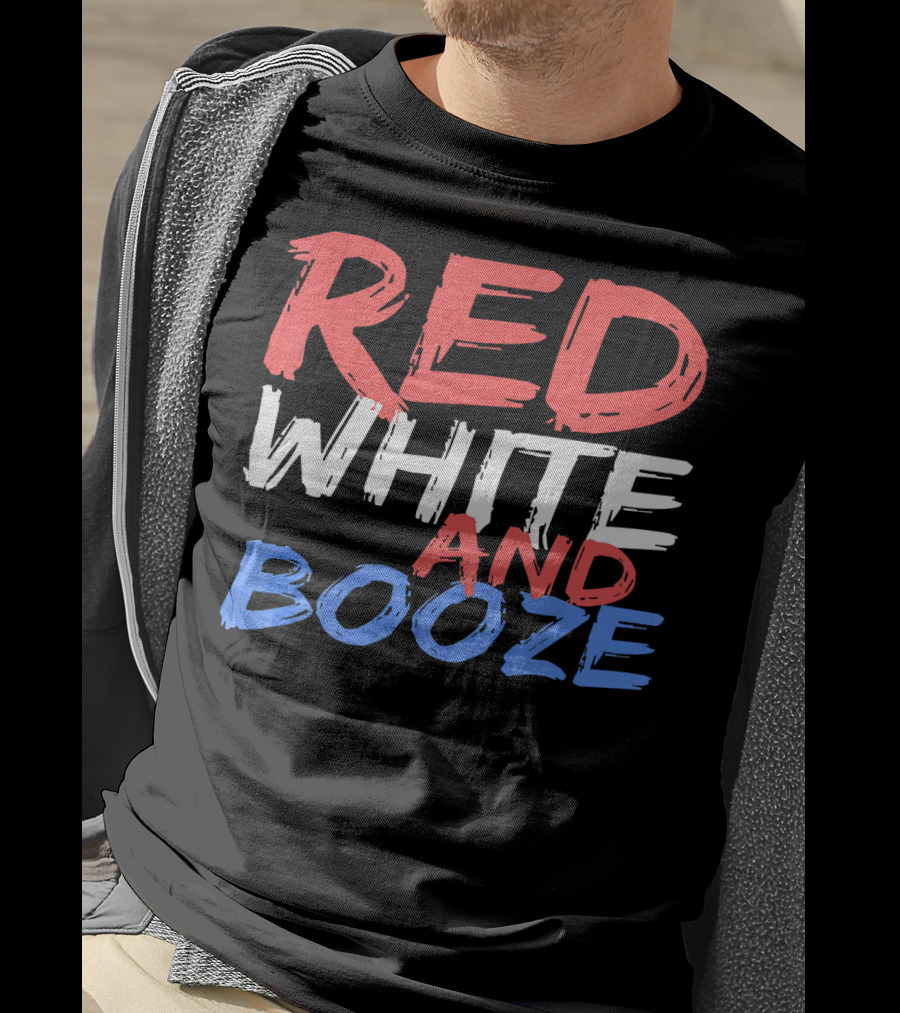 Red White And Booze Drinking T-Shirt
