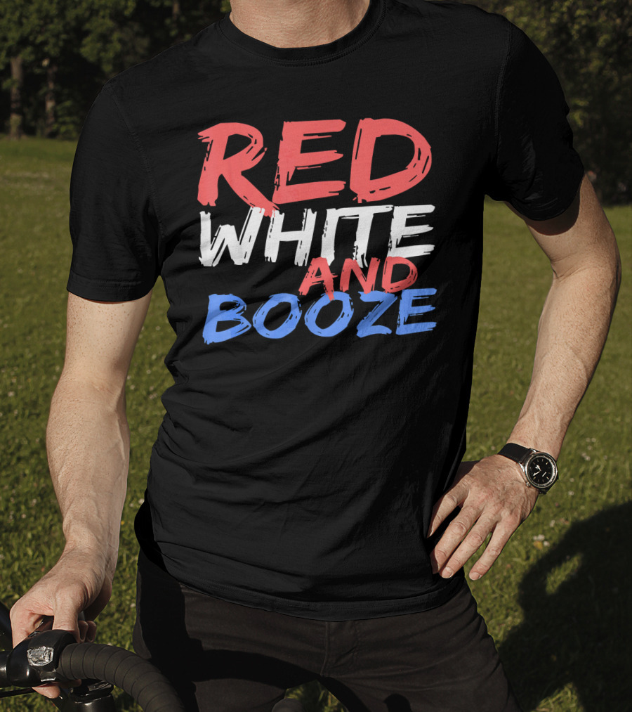 Red White And Booze Drinking T-Shirt