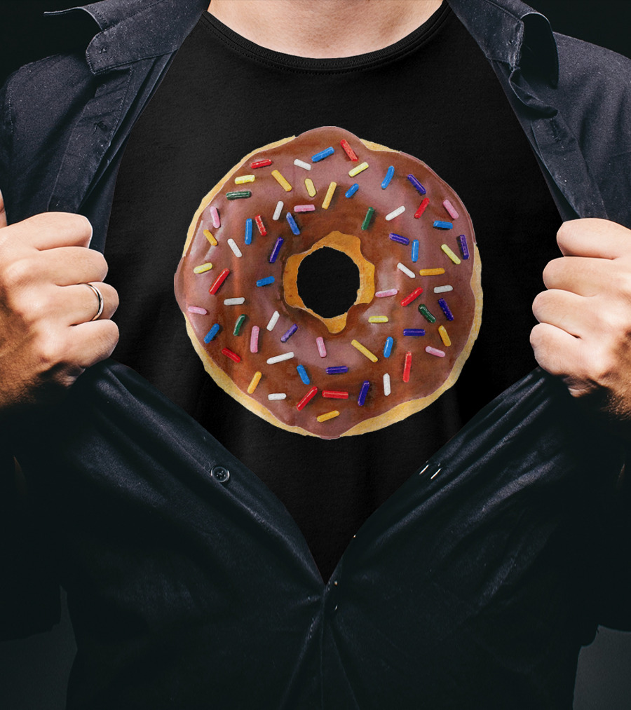 Chocolate Glaze Doughnut Donut With Sprinkles T-Shirt