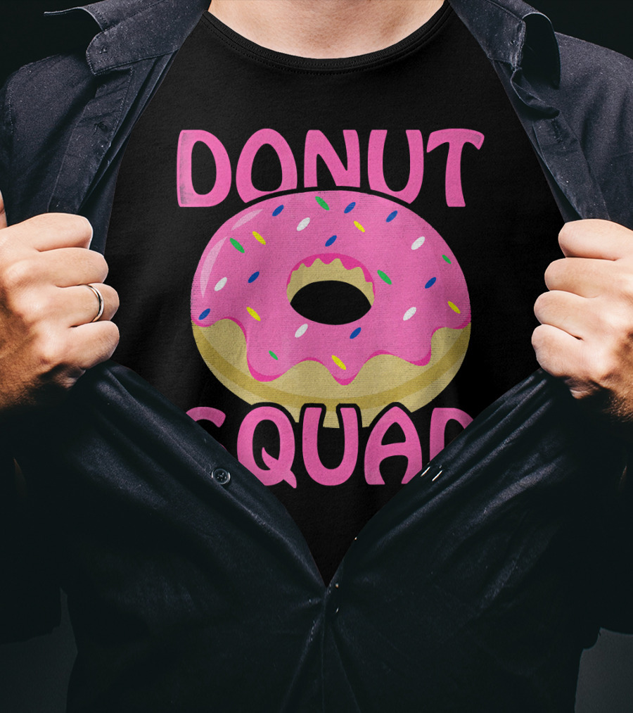 Donut Squad Pink Sprinkles Birthday T-Shirt