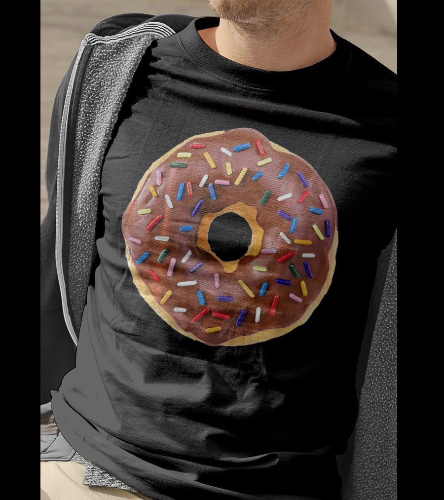 Chocolate Donut With Colorful Sprinkles T-Shirt