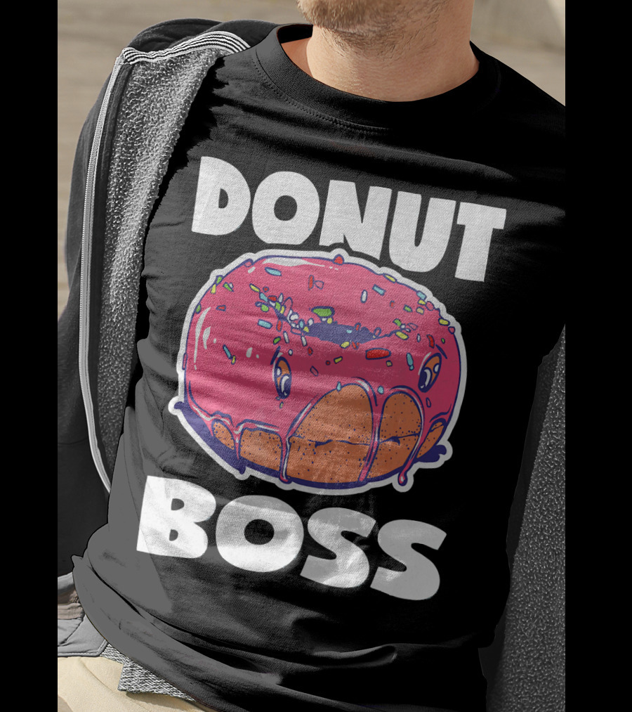 Donut Boss Vintage Baked Fried Cake Donut T-Shirt