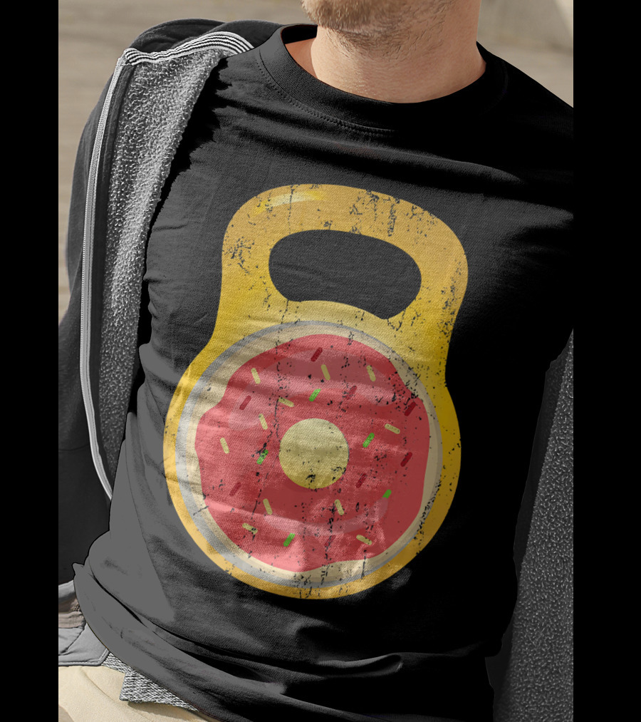 Funny Fitness Donut Kettlebell Doughnut T-Shirt
