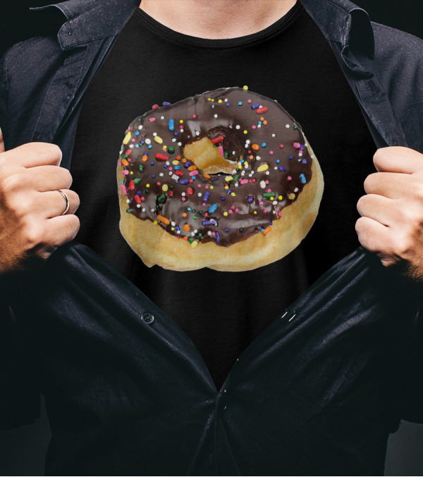 Chocolate Icing Colorful Sprinkles Donut Delight T-Shirt