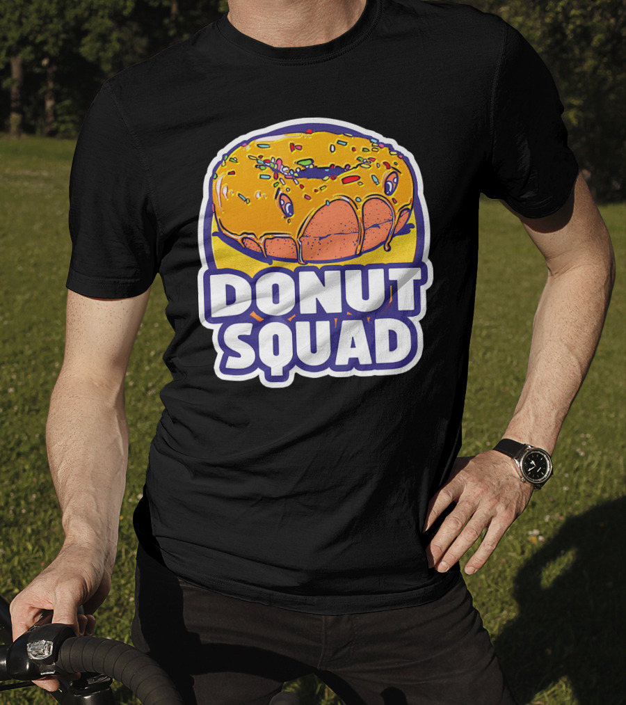 Donut Squad Retro Superhero Baked Fried Colorful Sprinkles T-Shirt