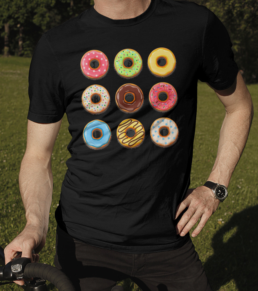 Donuts Sweet Mom Teens Girls Colorful T-Shirt