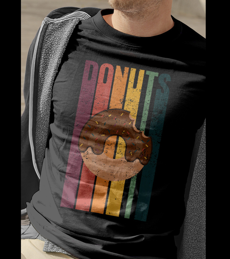 Vintage Donuts Lover Chocolate Sprinkles T-Shirt