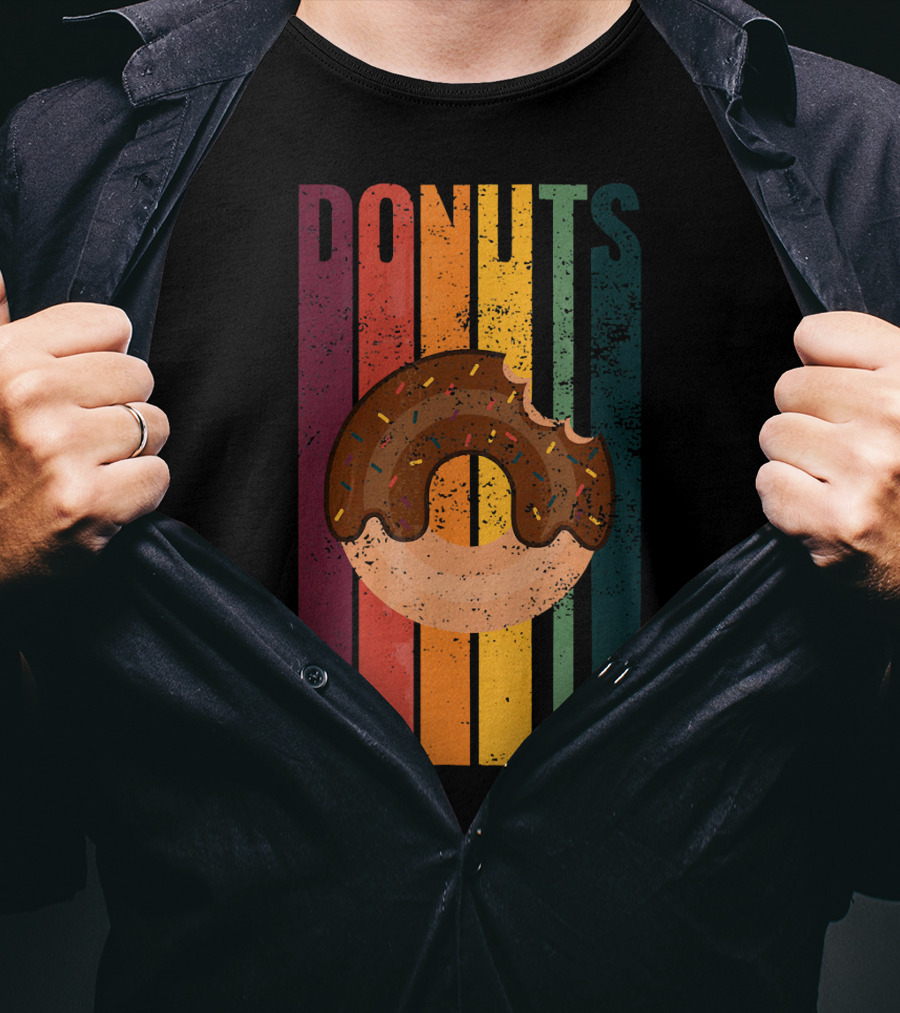 Vintage Donuts Lover Chocolate Sprinkles T-Shirt